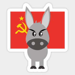 Commie Donkey Sticker